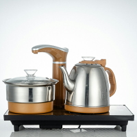 茶盤燒水器功夫茶燒水壺四合一電水壺不銹鋼一體自動加水器消毒鍋