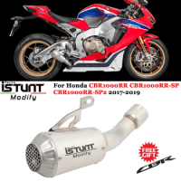 Motorcycle Exhaust Escape Systems For Honda CBR1000RR CBR1000RR-SP CBR1000RR-SP2 2017 2018 2019 Modify Slip On Link Pipe Muffler