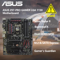 ASUS Z97 PRO GAMER Motherboard 1150 DDR3 Core i7 4790K i5 4670K Cpus Intel Z97 PCI-E 3.0 32GB ATX M.2 SATA3 6×USB3.0