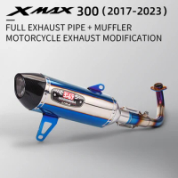 Xmax300 XMAX Full system Escape Slip On Carbon Fiber Yoshimura R77 Exhaust Pipe For XMAX300 Contains O2 2017-2023