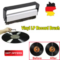 Faroot Turntable Player Accessory Carbon Fiber Record Cleaner Cleaning Brush Vinyl Anti Static Dust Remover Brush for CD/LP
