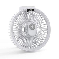 新款桌面風扇多功能led照明吊扇可充電usb戶外露營風扇電風扇