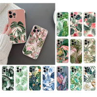Palm Tree Leaves Phone Case For iphone 15 14 Pro Max 13 12 11 Pro Max XSMax XR 12 13 mini 7 8 XR