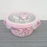 卡娜赫拉點點雙耳隔熱碗(粉/450ml) P助 兒童餐碗 保鮮盒 零食盒 正版授權T00011749