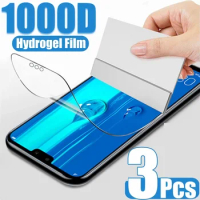 3PCS Protective Film For Huawei Y6 Y9 2019 Y9s Y7 2018 Y5 Screen Protector for Huawei P6 Y8p Y8s Y9a Y7p Hydroger Film