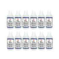 【台糖】75%酒精消毒液 12瓶組(500ml/瓶 醫療器材消毒等級)