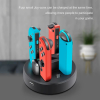 4 in 1 Game Controller Charger for Nintendo Switch Joycon Pro Accessories AC Adapter Multifunctional Charging Dock Power Supply