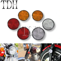 Motorcycle ATV Dirt Bike Trailer Truck Safety Reflectors Warning Reflective Tape Sticker Bolt On Flasher For Honda Kawasaki BMW