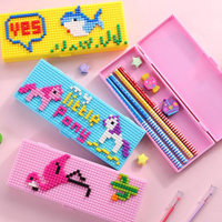 現貨－DIY創意積木鉛筆盒 學生卡通筆袋 韓國文具盒 (隨機出貨)