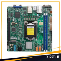 X12STL-IF For Supermicro C252 LGA1200 64GB DDR4-3200MHz M.2 6XSATA3 Mini-ITX Server Motherboard