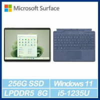 附特製專業鍵盤蓋 - 寶石藍 ★【Microsoft 微軟】Surface Pro9 - 森林綠(QEZ-00067)