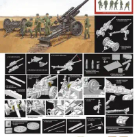 DRAGON 6392 1/35 GERMAN sHF 18 Howitzer w/Limber Plastic Model Kit