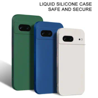Liquid silicone case for google pixel 7a 7pro 7 cases soft silicone pixel 8 pixel 8pro cover pixel 6a 6pro 6 Ring bracket set