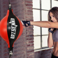 Boxing Punching Ball Quality Leather Training Hangings Swivel Speedball Exercise Fitness Balls Home Sports Gym Speed Bag Bounce