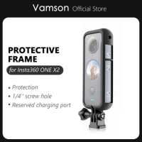 Vamson for Insta 360 One X2 Accessories Protective Frame Border Case Adapter Mount for Insta360 Action Camera VP603