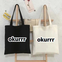 Okurrr 3d Glasses Effect Shoulder Bags Inscriptions Phrases Lettering Quote Tote Bag Women Shopping Bag Large Reusable Handbags