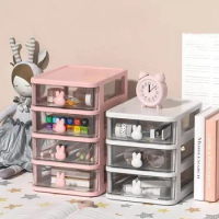 New Kawaii Stationery Drawer Storage Boxes Desktop Student Ins Drawer Holder Office Organizers Cosmetic Storage Boxes Container