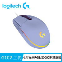 Logitech G G102 炫彩遊戲滑鼠(紫)