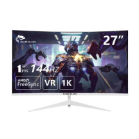 27 Inch Gaming Monitor LCD 144HZ Display Curved Screen Computer 1920*1080 PC HD DP/HDMI Interface