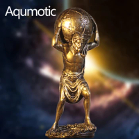 Aqumotic The Atlas Greek Warrior Sky God Hercules Ornaments Sculpture Model about 27.5cm Weightlifting Devastator Top Days