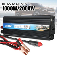 DC 12v To AC 220V with USB Charger Modified sine wave inverter Car Voltage Converter 1000W 2000W Pow