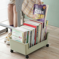 學生教室用書箱帶滑輪可移動書本收納盒 高中帶輪書籍整理裝書神器