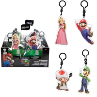 Jakks Original Game Anime Model Luigi Toad Princess Peach Toads Padded Keychain Toys for Kids Gift