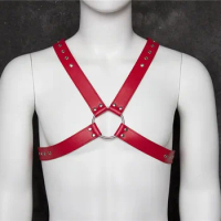 Men Harness Belt Gay BDSM Bondage Harness Straps Body Leather Fashion Punk Suspenders Sex Game Chest Cage
