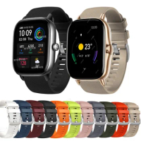 20mm Silicone Band For Amazfit GTS 4 Mini/3 2 2E Strap Sport Replacement Bracelet For Amazfit Bip 3 Pro/Bip S Lite/U/GTR 42mm
