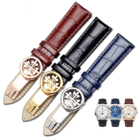 uhgbsd Leather Watch Strap For Patek Philippe Grenade 5167Ax CroCodile Pattern Butterfly Buckle Men And Women 19/20mm 22mm