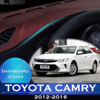 For Toyota Camry 50 XV50 2012~2016 Car Dashboard Avoid Light Pad Instrument Platform Desk Cover Leather Anti-Slip Dash Mat