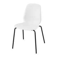 LIDÅS 餐椅, 白色/sefast 黑色