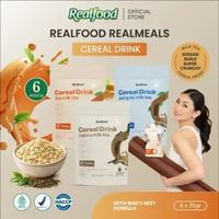Realfood Cereal Drink Milk Tea Series l Hojicha l Earl Grey Milk tea l Thai Milk tea l Tinggi Protei