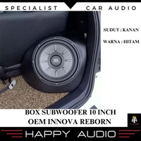Box Sudut Subwoofer 10 Inch OEM Toyota Innova Reborn Bahan MDF 18mm Audio Mobil