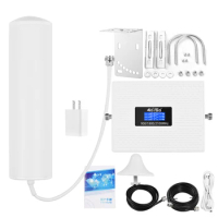 Signal Booster Kit Phone Signal Amplifier Cell Phone Signal Booster Mobile Signal Repeater Tri Band Signal Booster Repeater