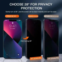 1-2PCS Privacy Glass For iPhone 14 15 13 11 12 Pro Max Mini Anti-Spy Screen Protector For iPhone X XS Max XR 7 8 6 Plus SE 2020