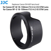 JJC EW-60F Lens Hood for Canon EF-M 18-150mm F3.5-6.3 IS STM &amp; RF-S 18-150mm F3.5-6.3 IS STM Lens for EOS R7 M50 M200 M6 M200