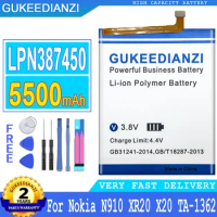 GUKEEDIANZI Battery for Nokia, 5500mAh, Big Power Battery, LPN387450, N910, XR20, X20, TA-1362