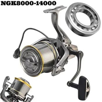 4.8/1 Ultralight Fishing Reels NGK8000-14000 Spinning Reel 17+1 Bearing Sea Pole Far-casting Fishing Gear Fishing Accessories
