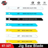 Jig Saw Blades U Shank Blades 68/100mm T6-T32 Assorted Metal / Wood Steel Jigsaw Blades for Cutting Tools
