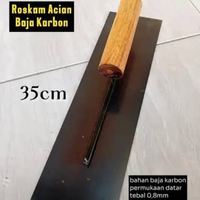 Roskam Acian Tembok 1 Tangkai Baja Karbon Permukaan Rata Paint ROSKAM BAJA KARBON 35CM