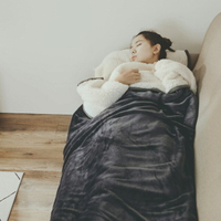 睡袋  加厚版法蘭羊羔絨睡袋毯/1.64kg【銀河灰】 絲薇諾
