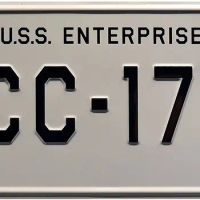 Celebrity Machines Star Trek | NCC-1701 | Metal License Plate