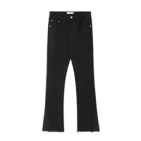 Street American Style Flared Jeans Men'S Ins Loose Casual Simple Trousers With Raw Edge Trousers