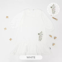 Mooi Heartmade Mooi Dress Anak Gamis Anak Perempuan Raya Collection Mazaya Dress - White