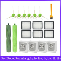 For iRobot Roomba i3, i4, i6, i6+, i7, i7+, i8, i8+, E5, E6, E7,Vacuum Cleaner Part Hepa Filter Main Side Brush Replacement