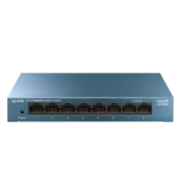 【TP-Link】LS108G 8埠10/100/1000Mbps 桌上/壁掛兩用 流量管理 乙太網路交換器switch hub