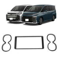 3Pcs For Toyota Noah Voxy 90 Series 2022+ Car Rear Seat Water Cup Holder Decoration Frame Cover Trim Sticker