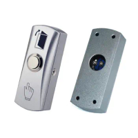 10pcs Aluminum Alloy Push Button Release Switch Exit Button With Box For Access Control System