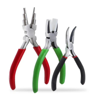 1/3pcs Flat Curved Nose Pliers Multi-step Ring Looping Wire Looper Split Ring Opener Plier DIY Jewelry Making Tools Dropshipping